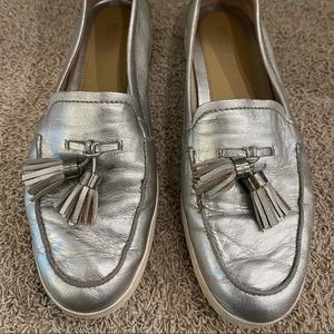 Michael Kors silver loafers